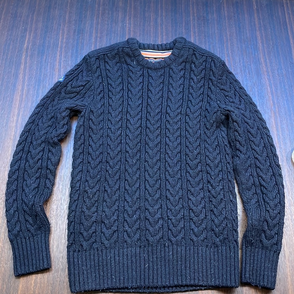 Superdry cable sweater - Navy Blue